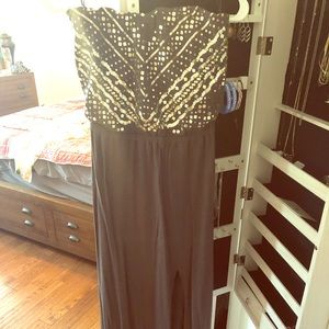 Gold and gray Express maxi